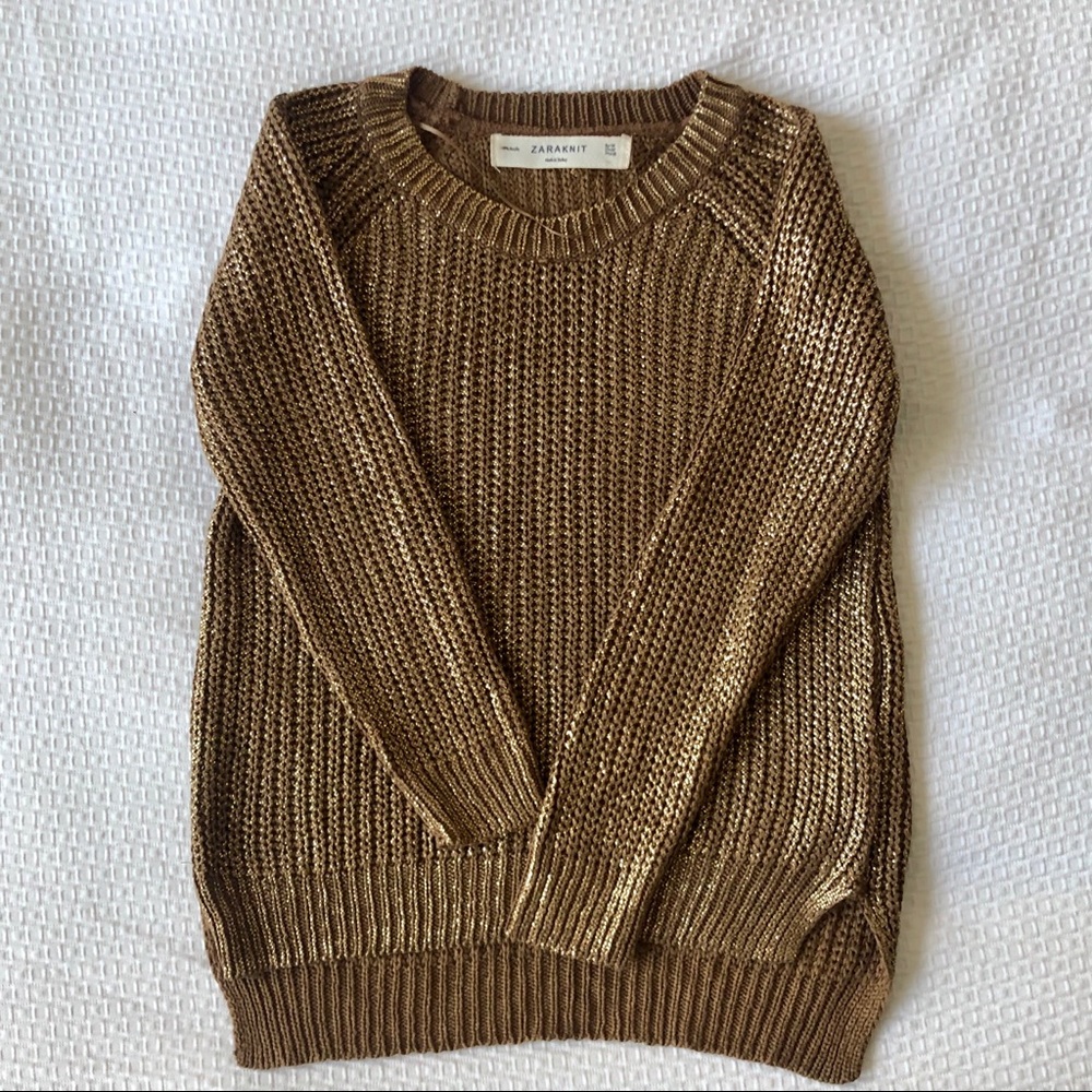 Metallic Gold Sweater